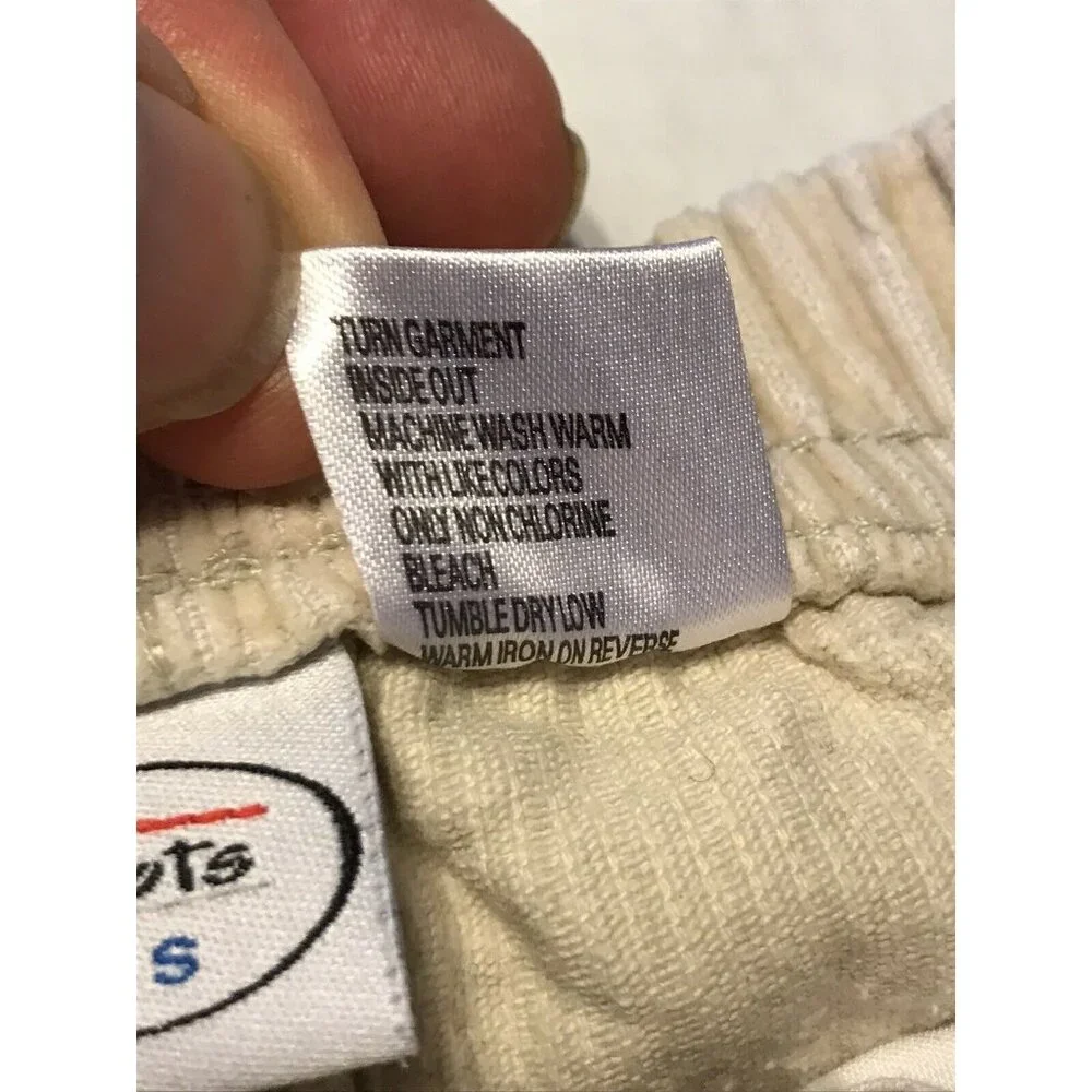 Talbots Kids Boy's Size 3 Pant Corduroy Elastic Waist Beige Good Preowned